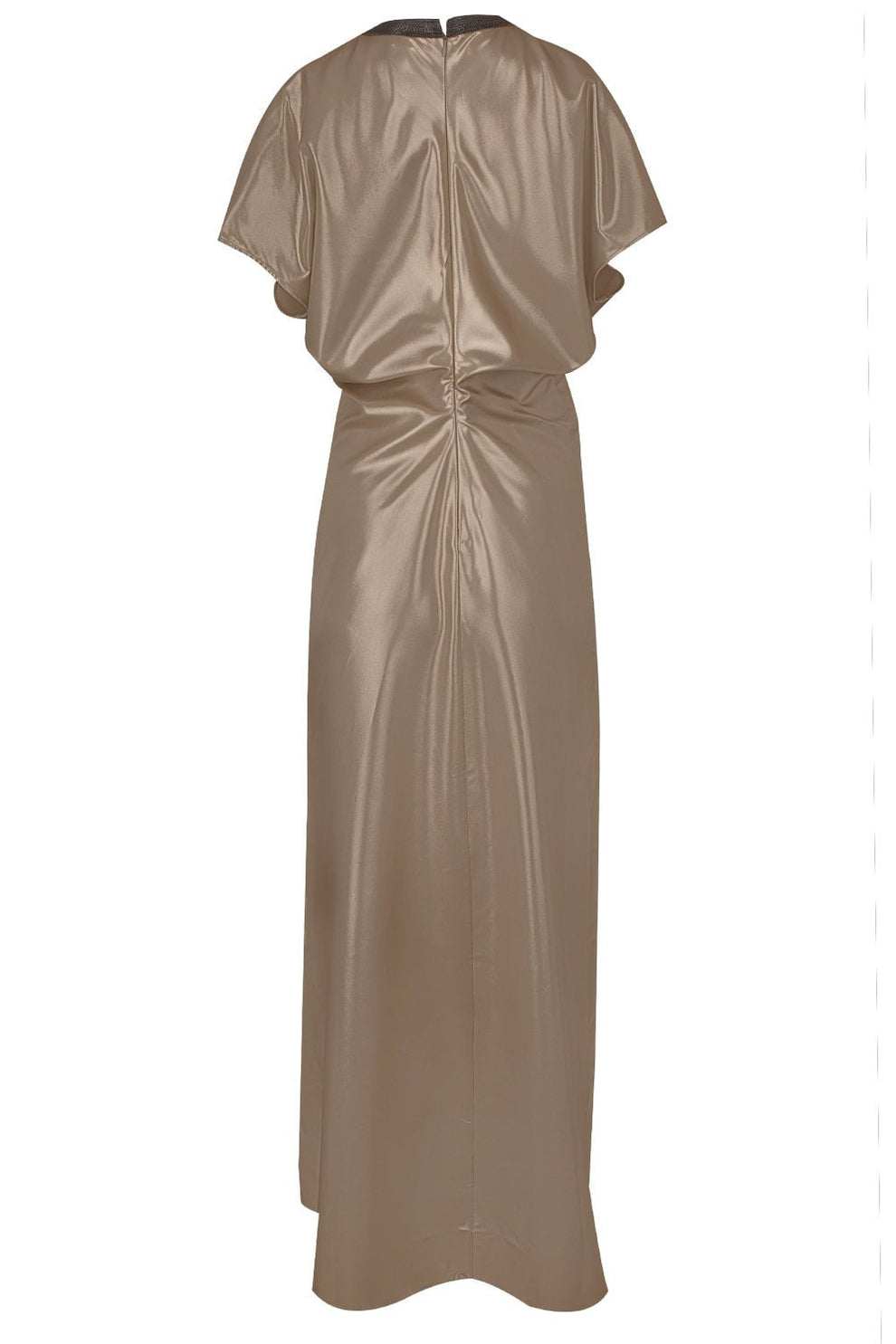 Brunello Cucinelli Women's Lamé Silk Twill Dress - Gold