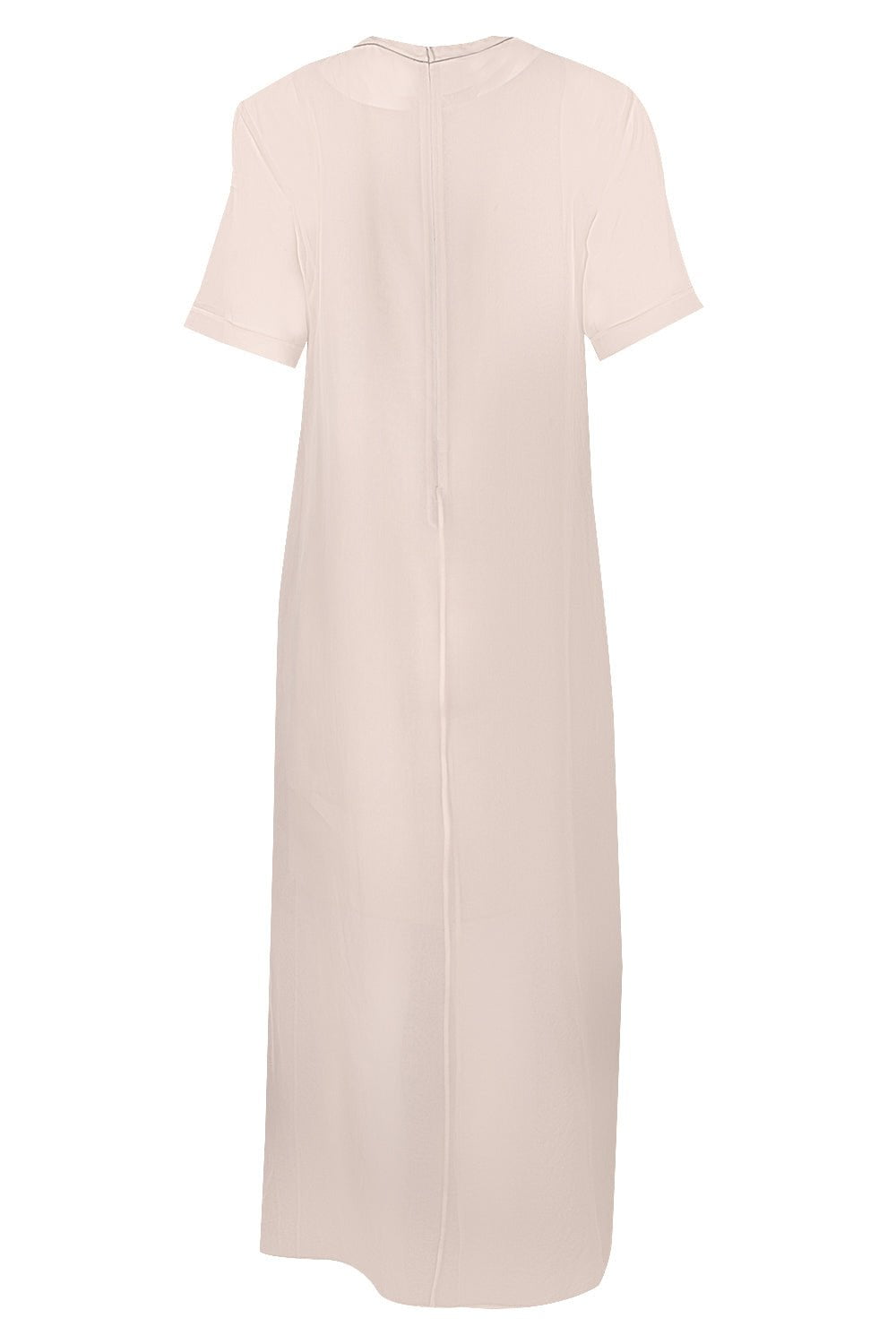 BRUNELLO CUCINELLI-Short Sleeve Slip Dress-