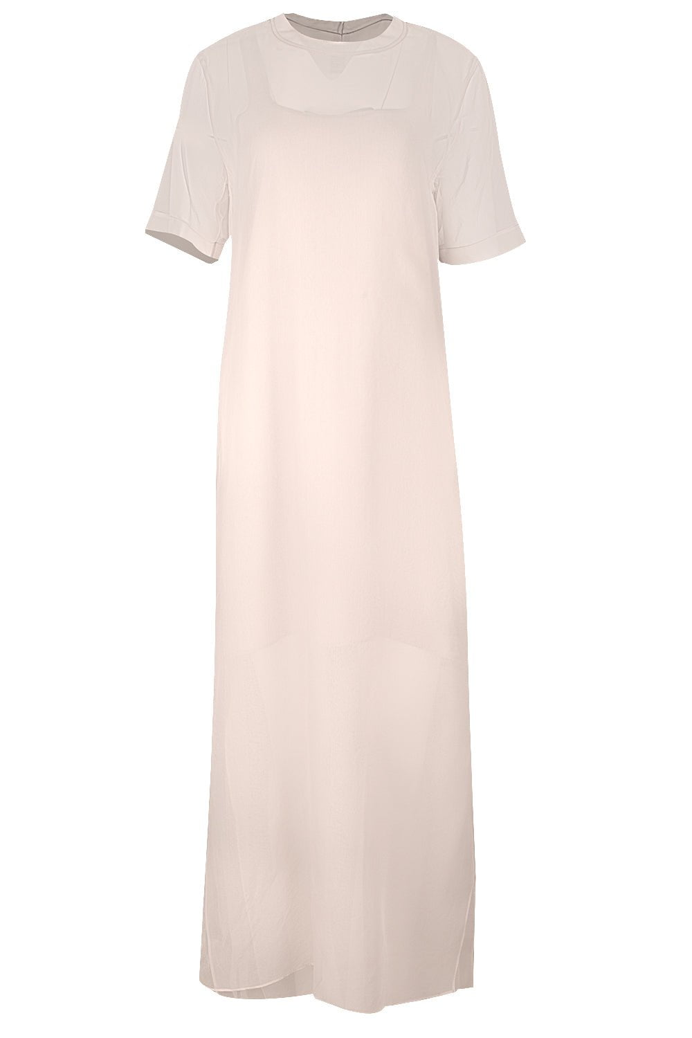 BRUNELLO CUCINELLI-Short Sleeve Slip Dress-