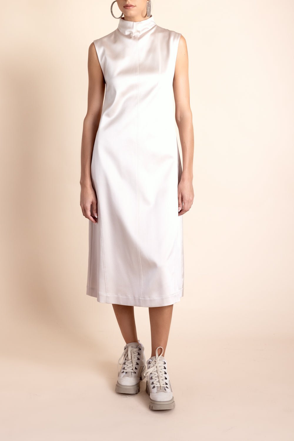 BRUNELLO CUCINELLI-Sleeveless A-Line Dress-