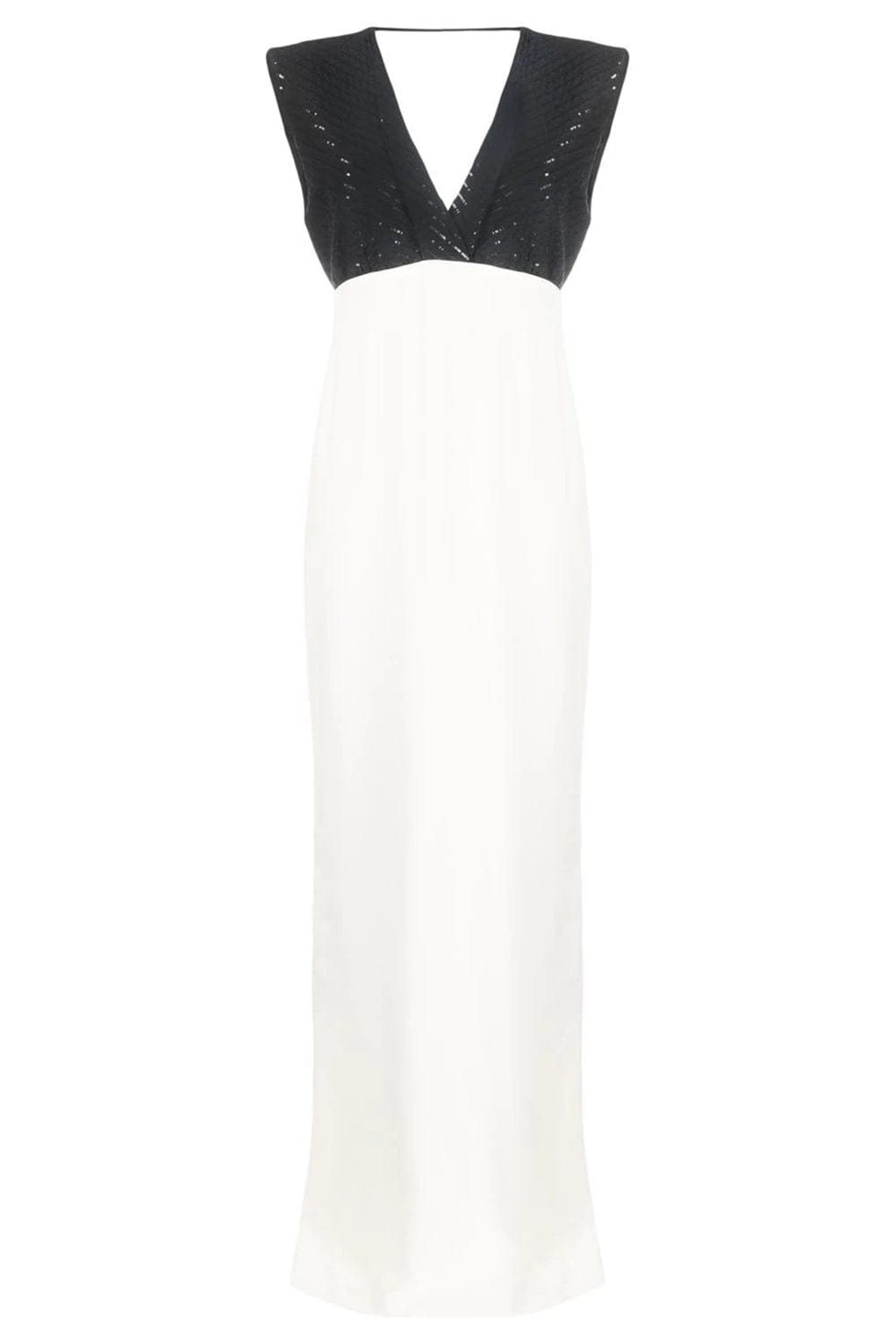 BRUNELLO CUCINELLI-Mixed Media Paillete Dress-CHARCOAL PANAMA