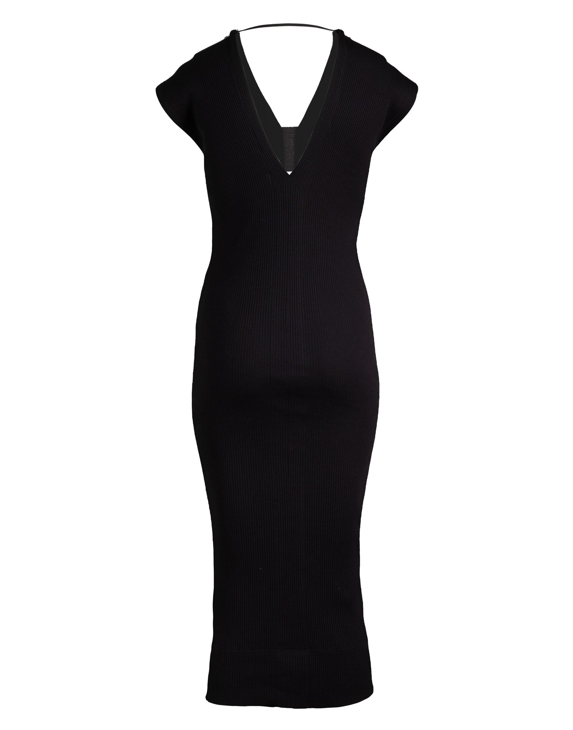 BRUNELLO CUCINELLI-Cotton Rib Cap Sleeve Dress-