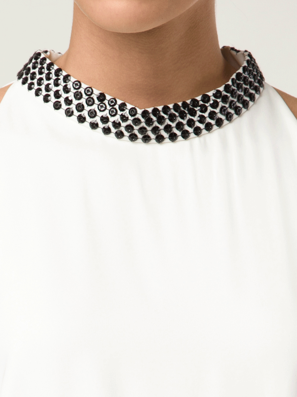 BRUNELLO CUCINELLI-Long Silk Gown With High Neck Detail-