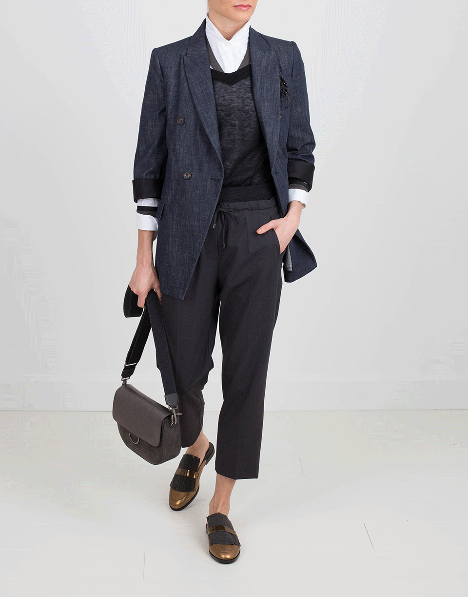 BRUNELLO CUCINELLI-Denim Blazer-