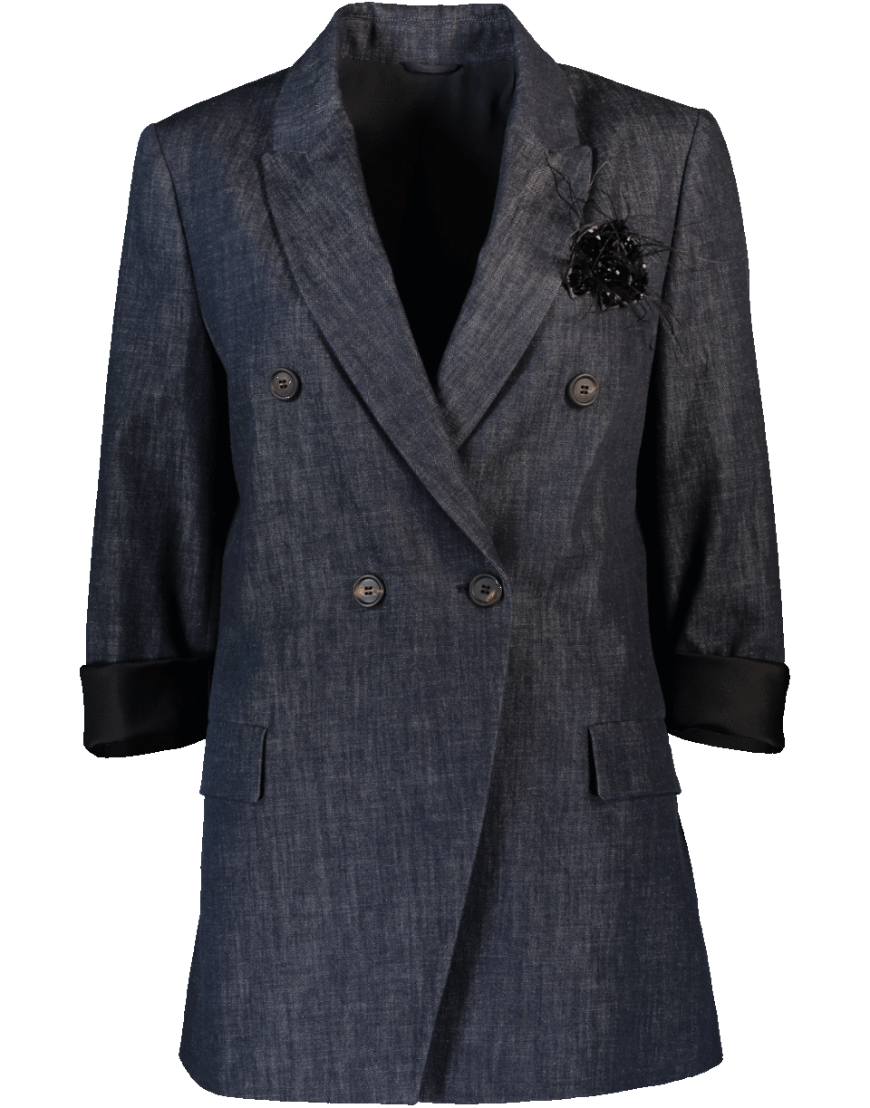BRUNELLO CUCINELLI-Denim Blazer-