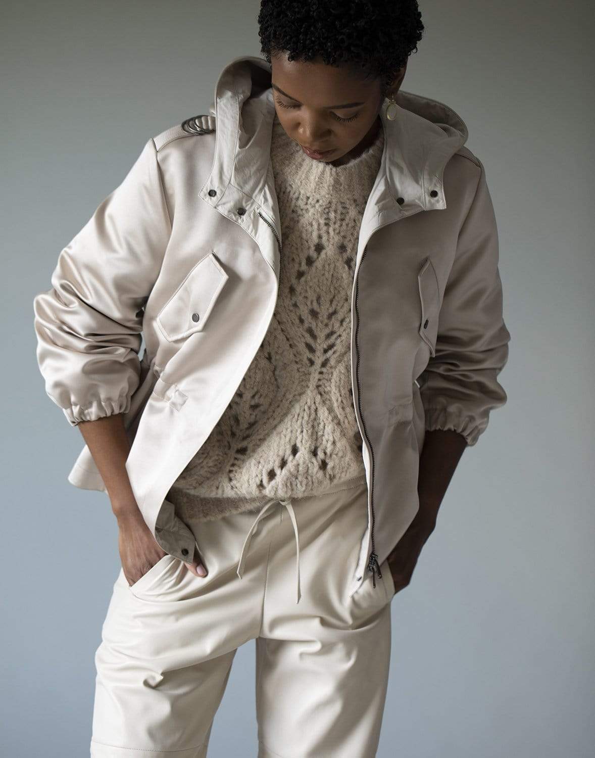 BRUNELLO CUCINELLI-Techno Duchess Hooded Jacket-