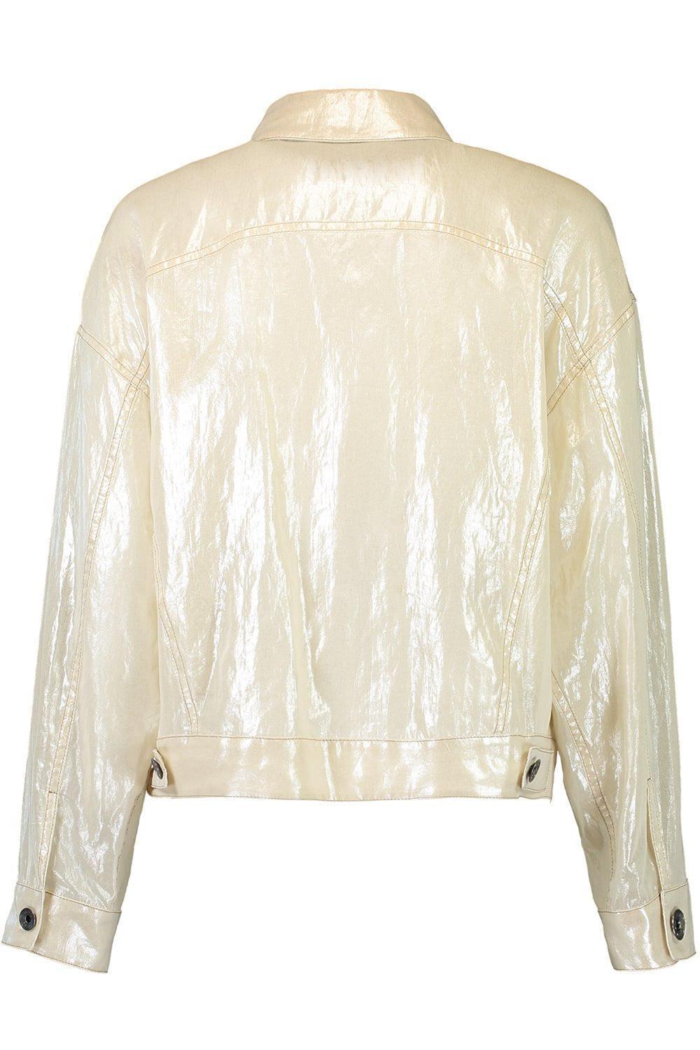 BRUNELLO CUCINELLI-Metallic Button Up Jacket-
