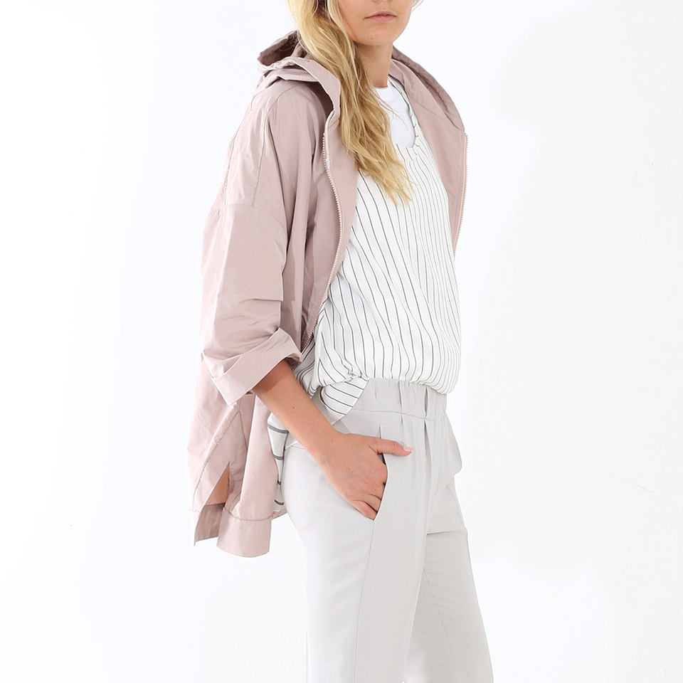 BRUNELLO CUCINELLI-Hooded Taffeta Anorak-