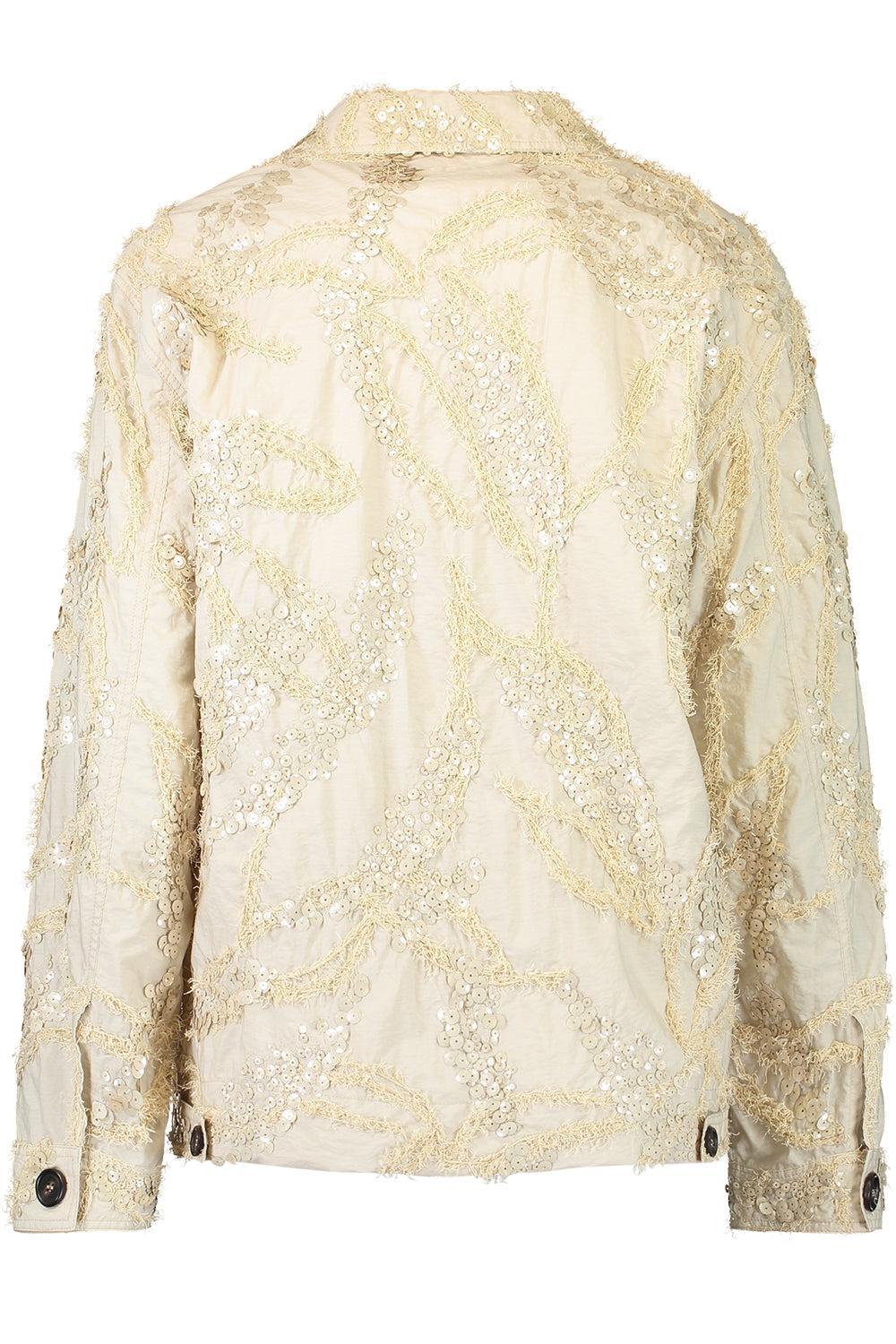 Halo Deconstructed Embroidered Jacket-BROWN-40-CLOTHINGJACKETCASUAL-BRUNELLO CUCINELLI