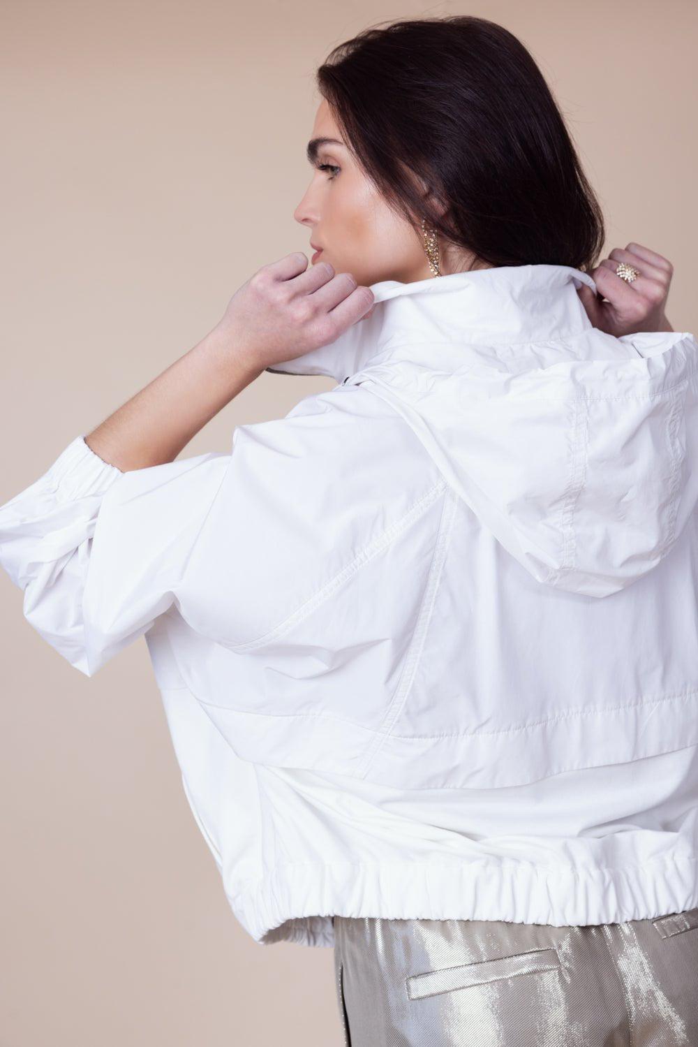 BRUNELLO CUCINELLI-Monili Detail Mixed Media Jacket-