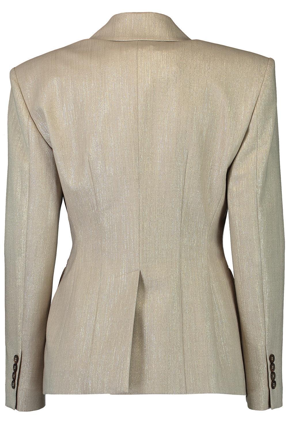 Double Breasted Sparkling Blazer-CREAM-38-CLOTHINGJACKETCASUAL-BRUNELLO CUCINELLI