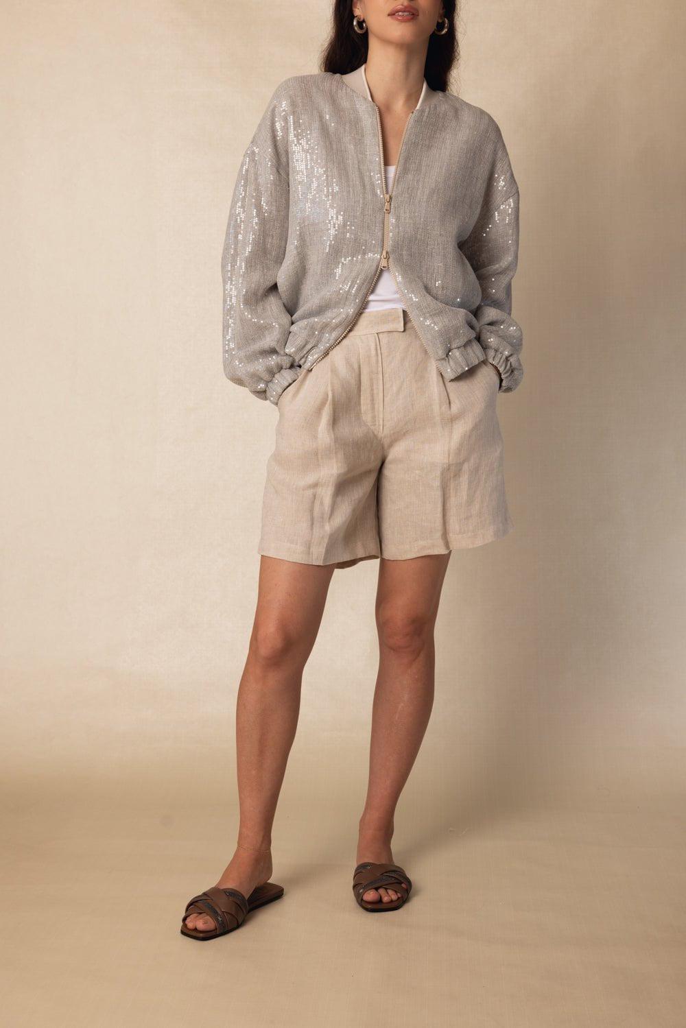 BRUNELLO CUCINELLI-Dazzling Bomber Jacket-