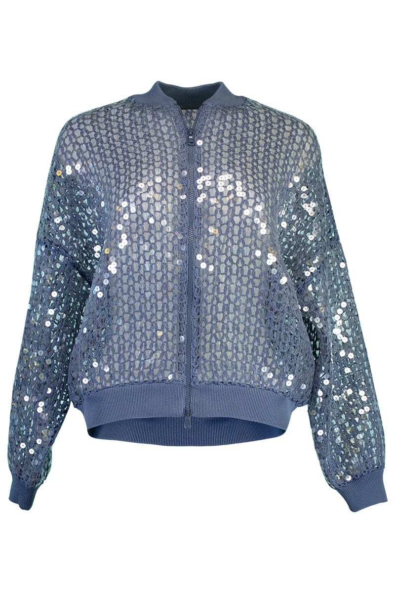 BRUNELLO CUCINELLI-Fish Scale Paillette Bomber-