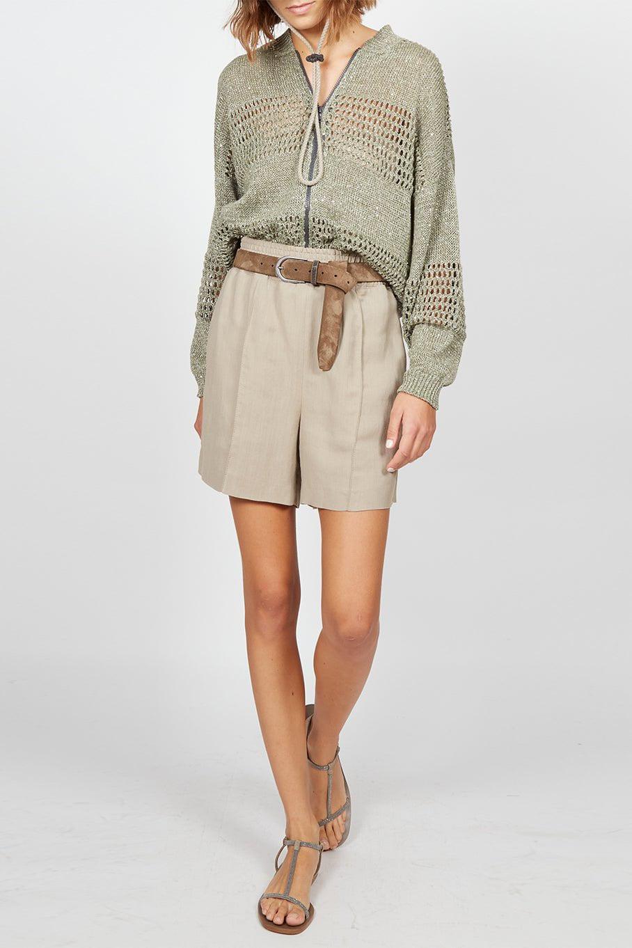 BRUNELLO CUCINELLI-Pailette Knit Bomber-