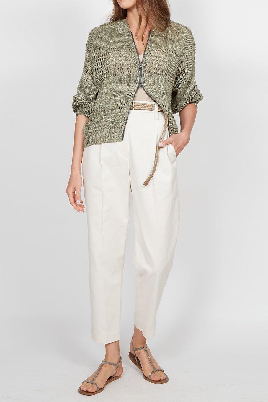 BRUNELLO CUCINELLI-Pailette Knit Bomber-