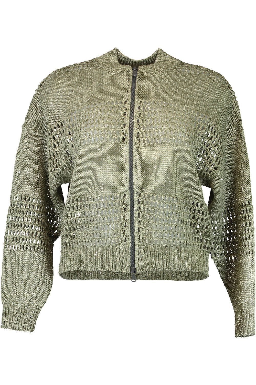 BRUNELLO CUCINELLI-Pailette Knit Bomber-