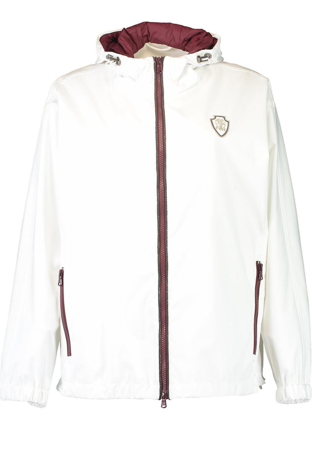 Logo Outerwear Jacket-WHT/BORD-38-CLOTHINGJACKETCASUAL-BRUNELLO CUCINELLI