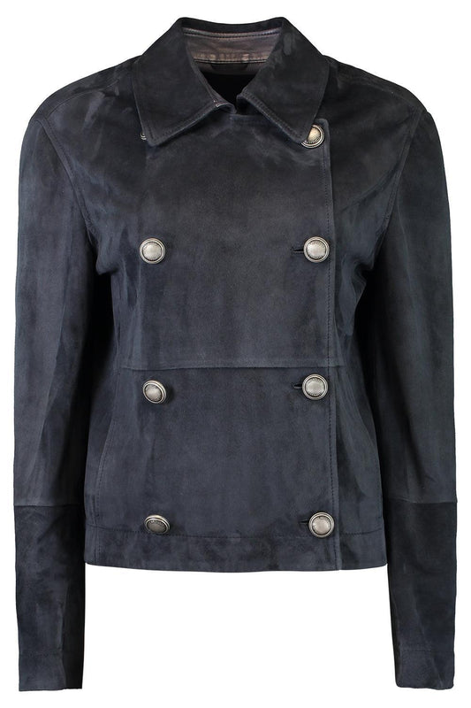 Short Double Breasted Jacket-BLUE-38-CLOTHINGJACKETLEATHER-BRUNELLO CUCINELLI