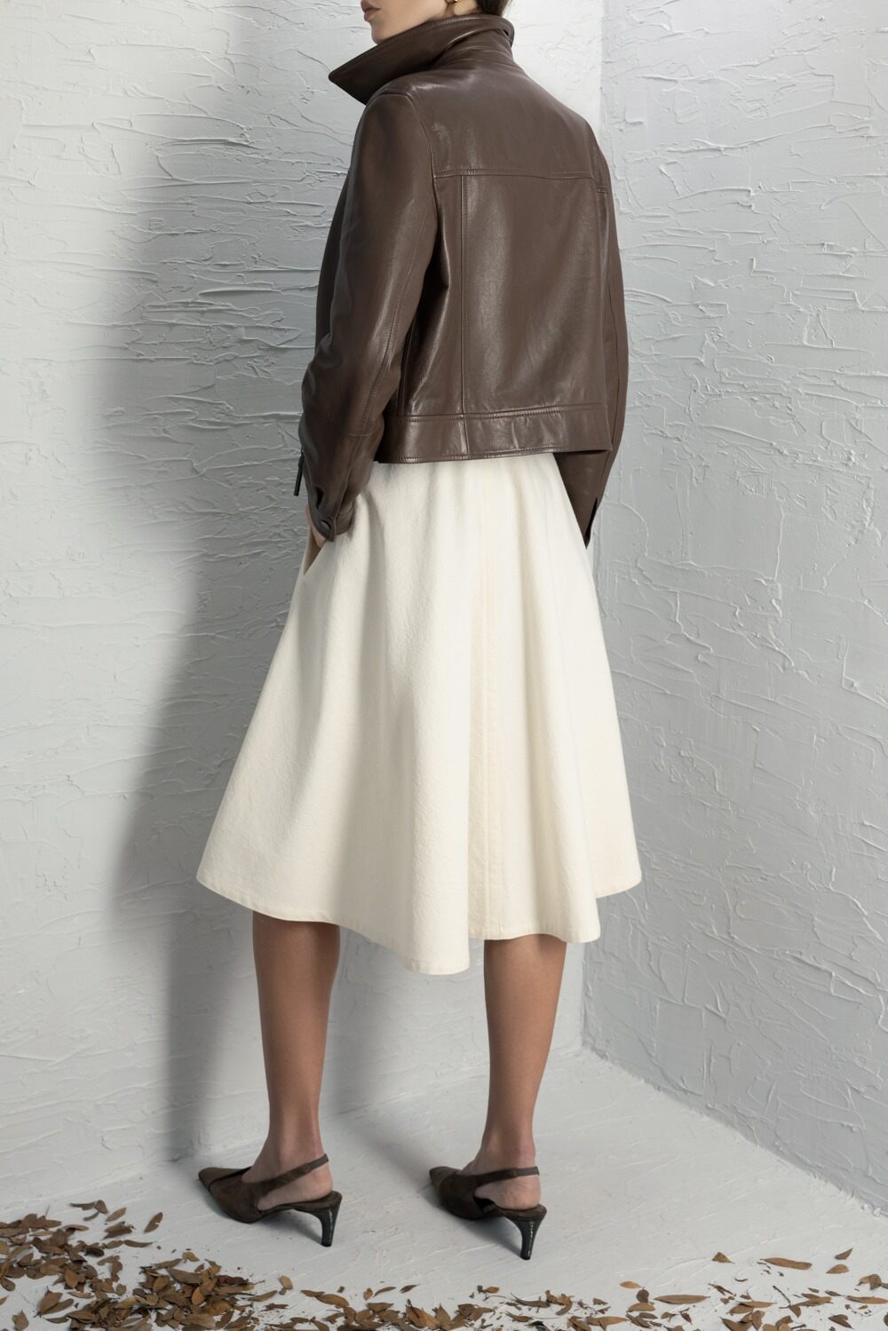 Smooth Zip Jacket-BROWN-40-CLOTHINGJACKETLEATHER-BRUNELLO CUCINELLI
