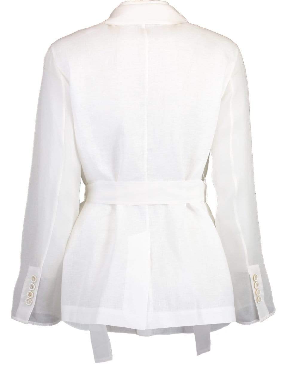 BRUNELLO CUCINELLI-Organza Belted Silk Shirt-