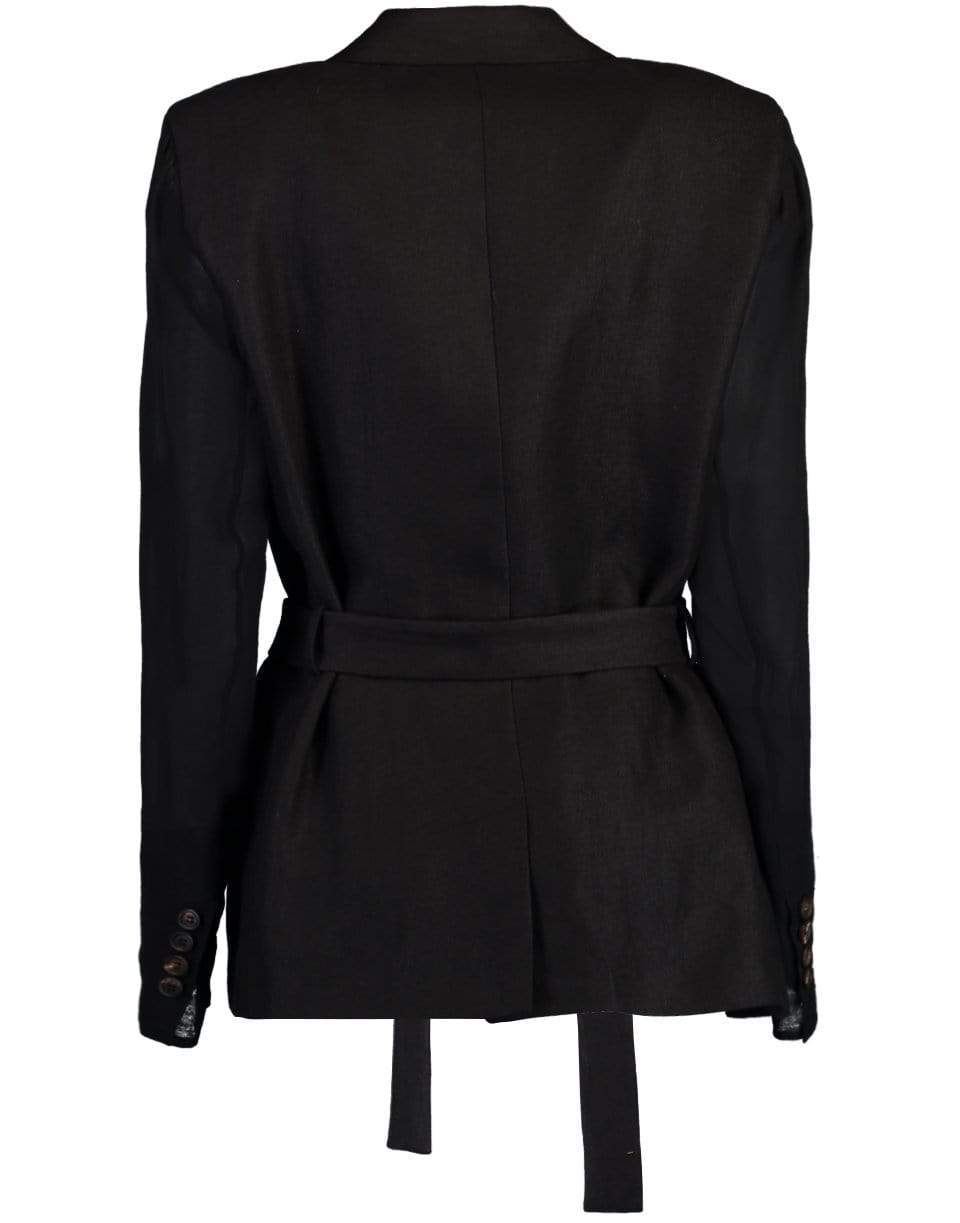 BRUNELLO CUCINELLI-Utilitarian Linen Wrap Jacket-