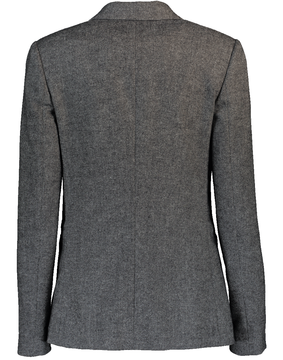 BRUNELLO CUCINELLI-Tweed Jacket With Monili Chevron Pocket-GREY