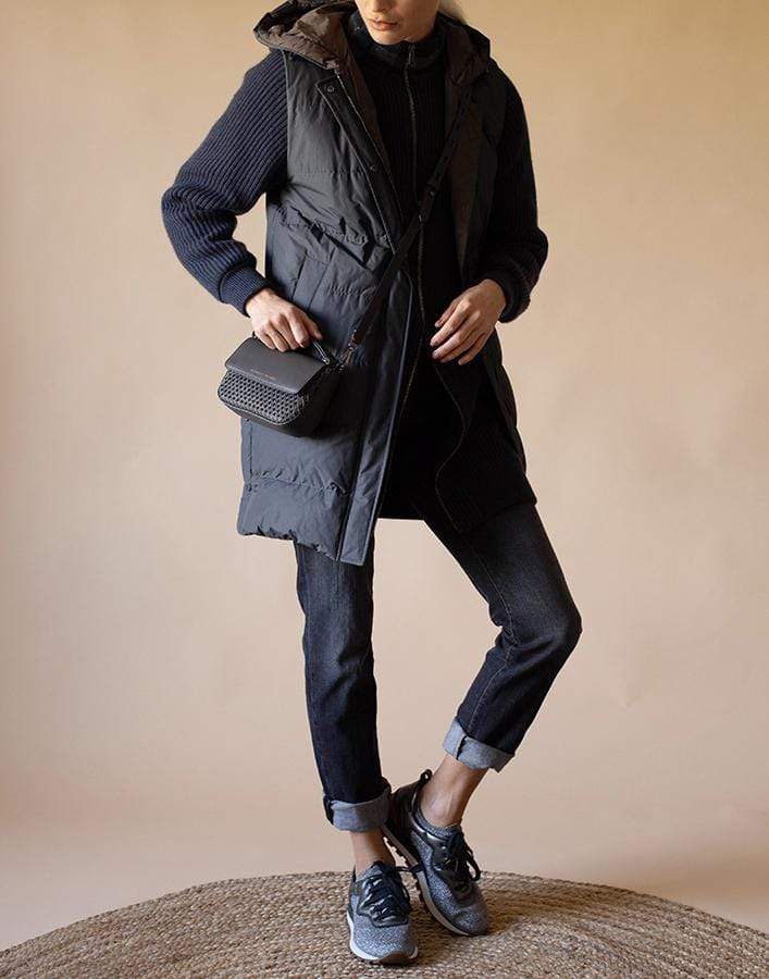 BRUNELLO CUCINELLI-Nylon Vest and Overcoat-MIDNIGHT