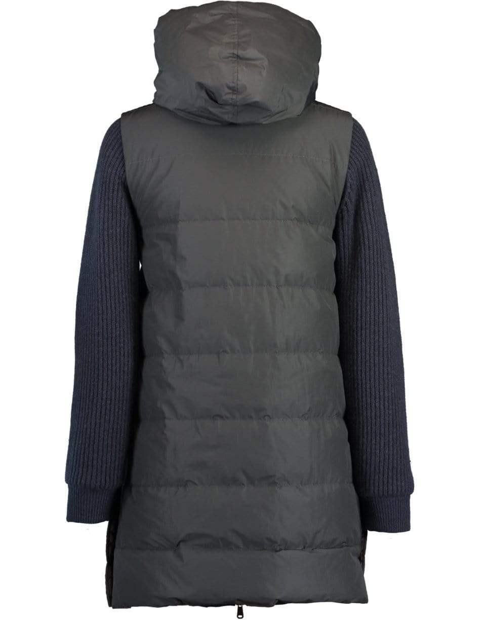 BRUNELLO CUCINELLI-Nylon Vest and Overcoat-MIDNIGHT