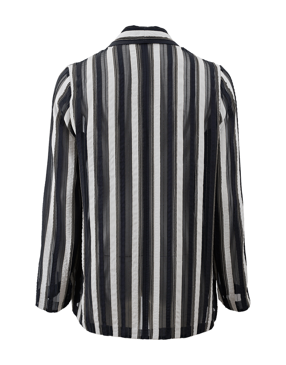 BRUNELLO CUCINELLI-Organza Stripe Jacket-VOLCANO
