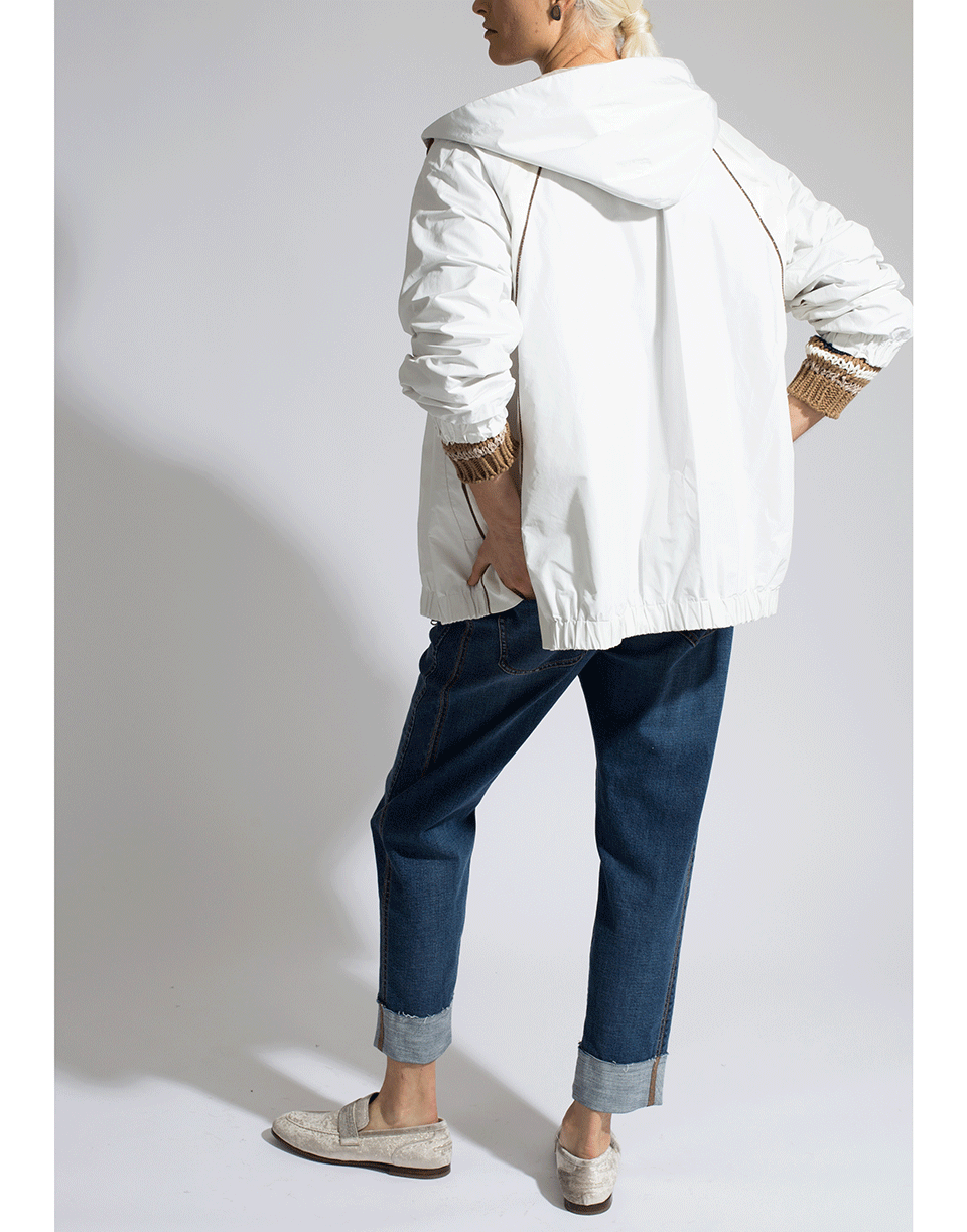BRUNELLO CUCINELLI-Taffeta Satin Stripe Parka-