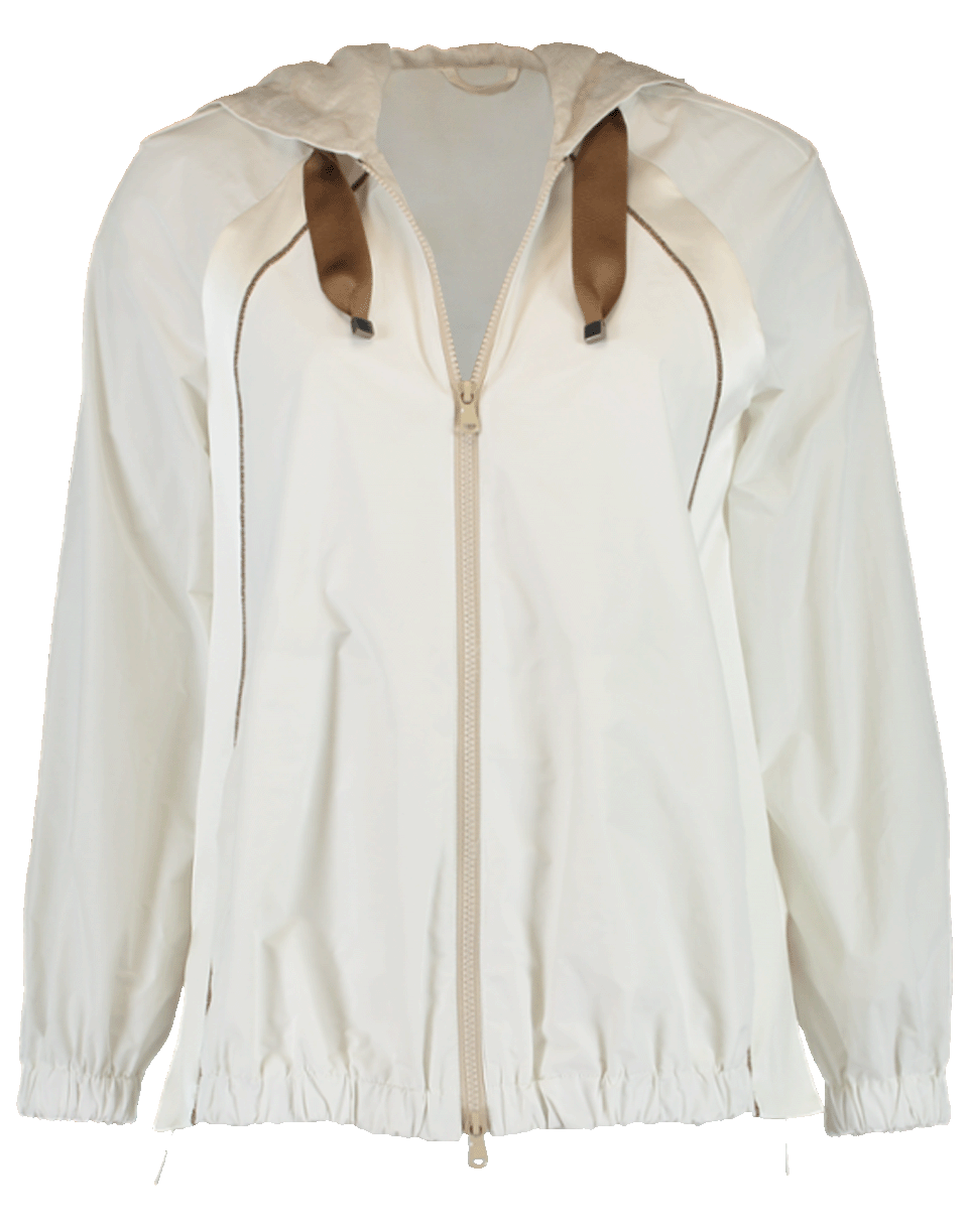BRUNELLO CUCINELLI-Taffeta Satin Stripe Parka-