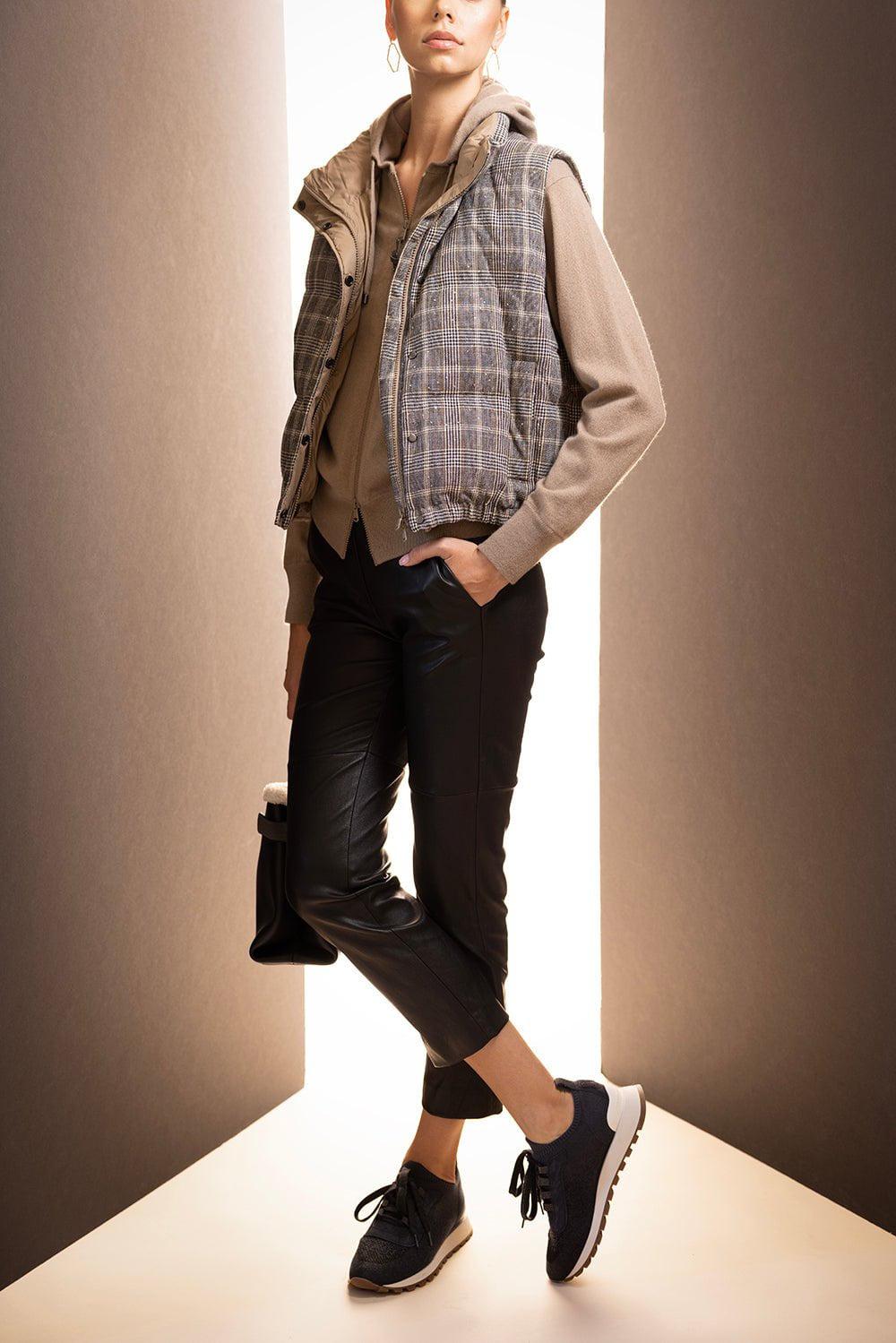 BRUNELLO CUCINELLI-Dazzling Prince Of Wales Down Vest-