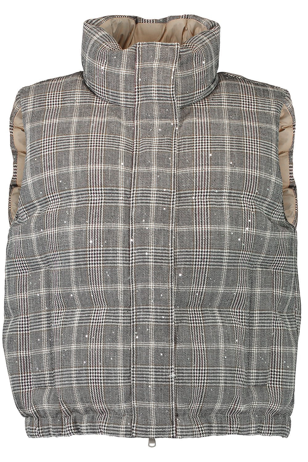 BRUNELLO CUCINELLI-Dazzling Prince Of Wales Down Vest-