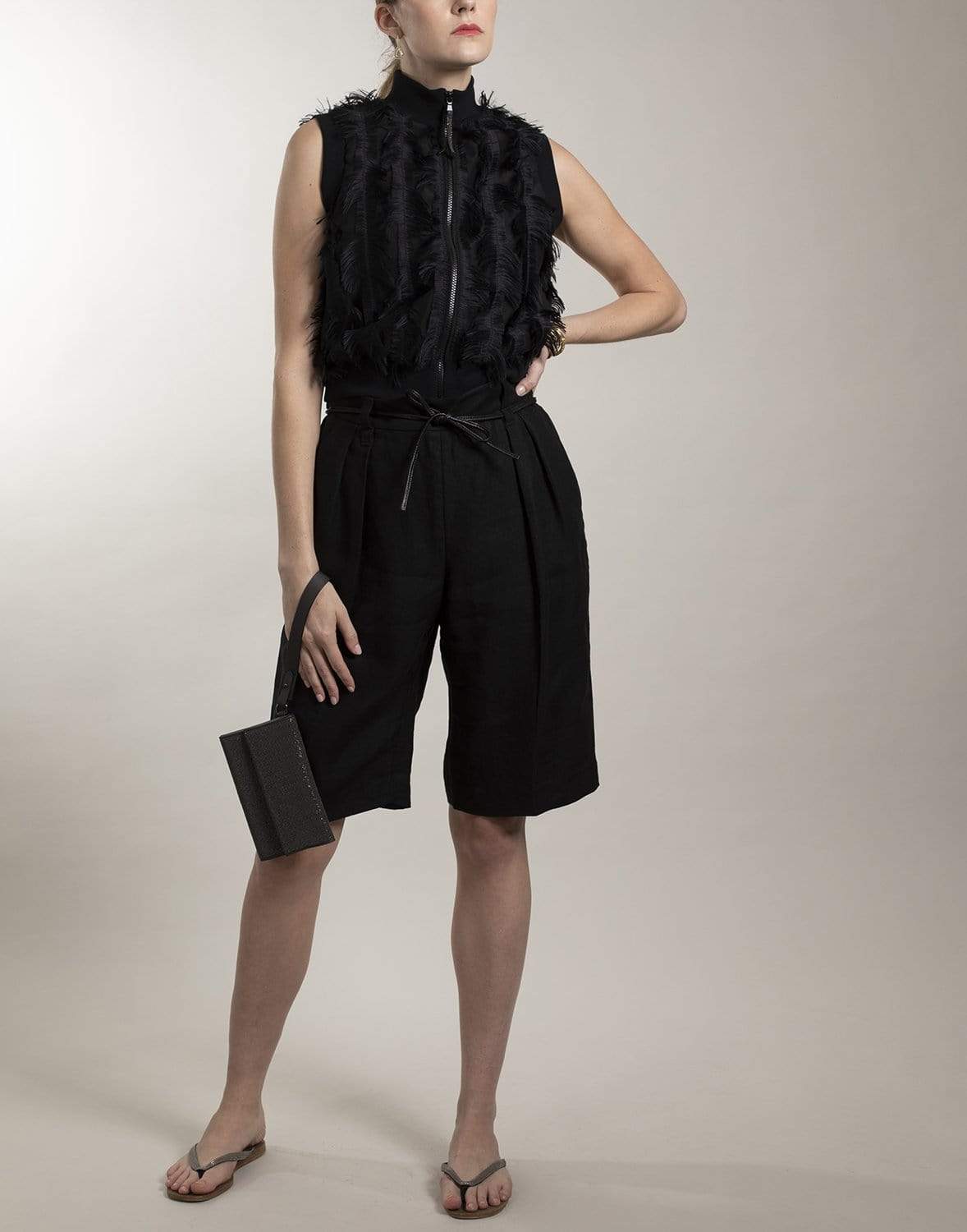 BRUNELLO CUCINELLI-Feather Lined Sleeveless Bomber-