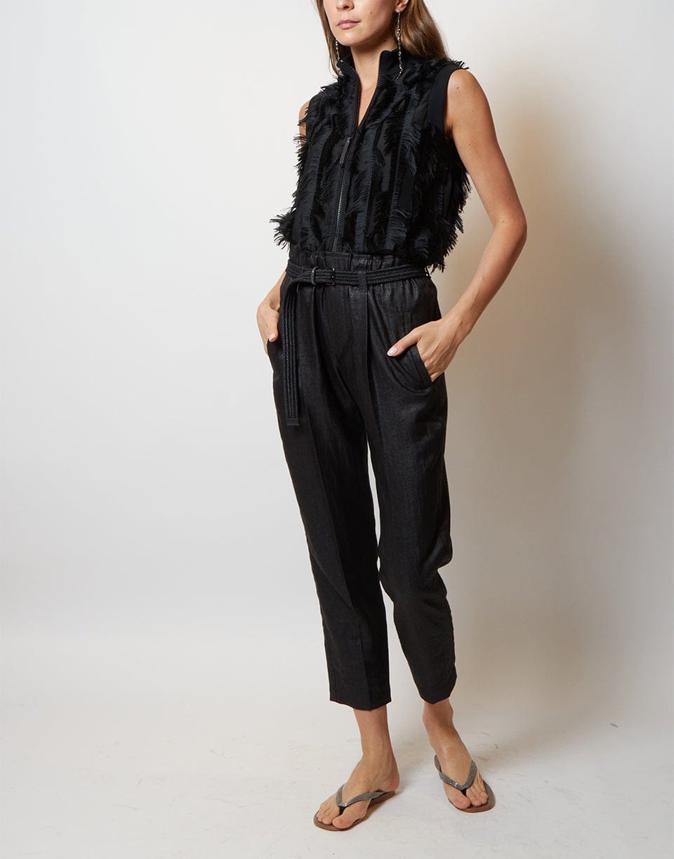 BRUNELLO CUCINELLI-Feather Lined Sleeveless Bomber-
