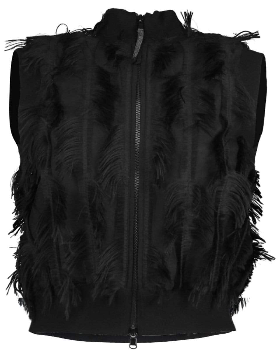 BRUNELLO CUCINELLI-Feather Lined Sleeveless Bomber-