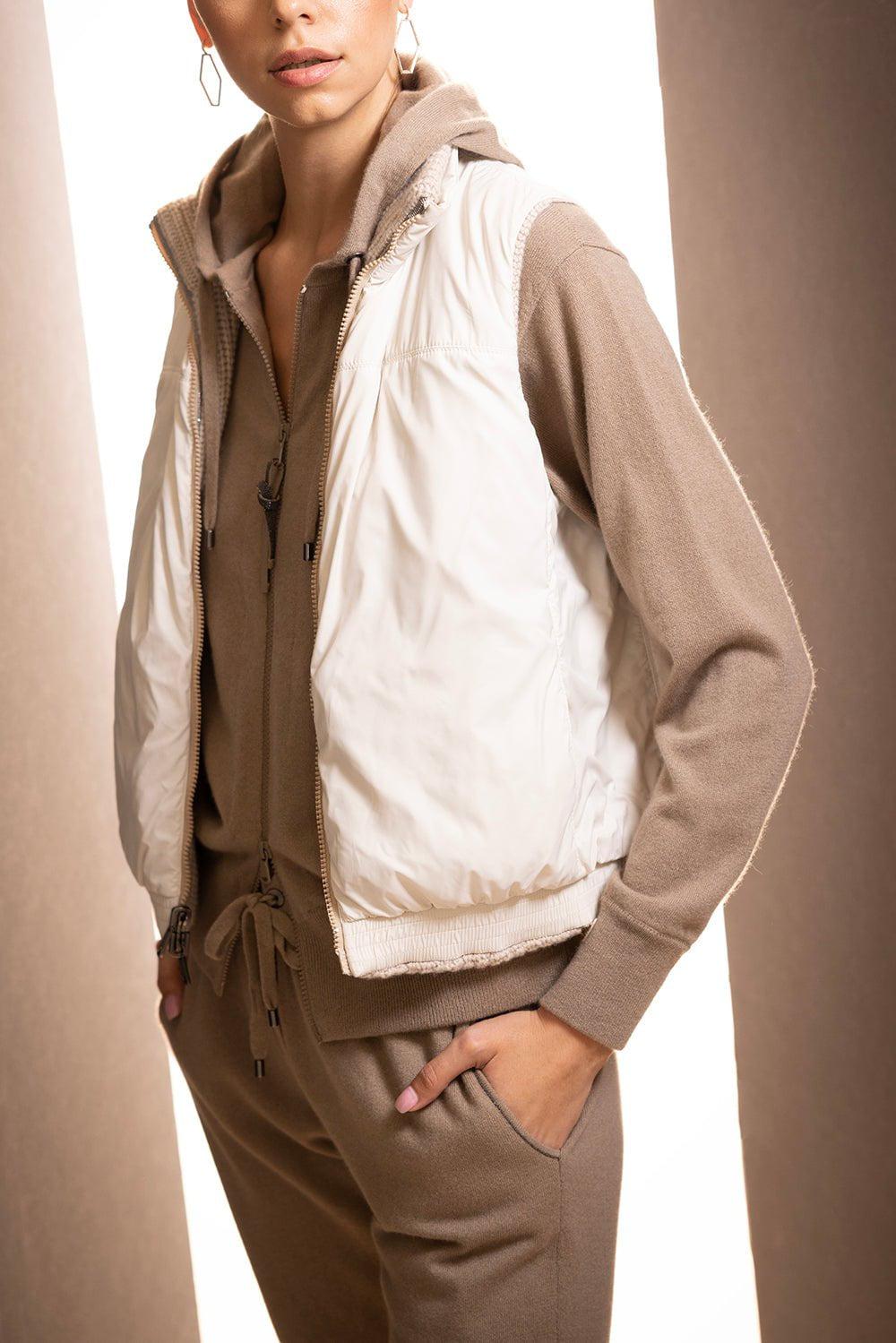 BRUNELLO CUCINELLI-Reversible Knit Down Vest-
