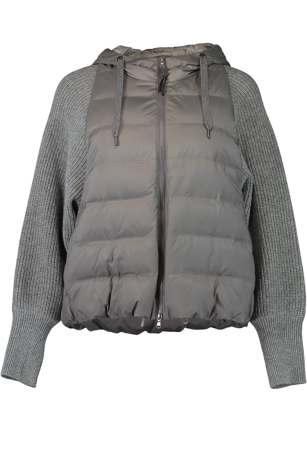 BRUNELLO CUCINELLI-Ribbed Sleeve Padded Vest-