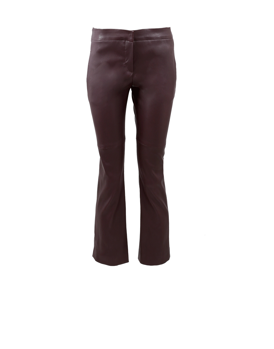 BRUNELLO CUCINELLI-Leather Kick Flare Pant-