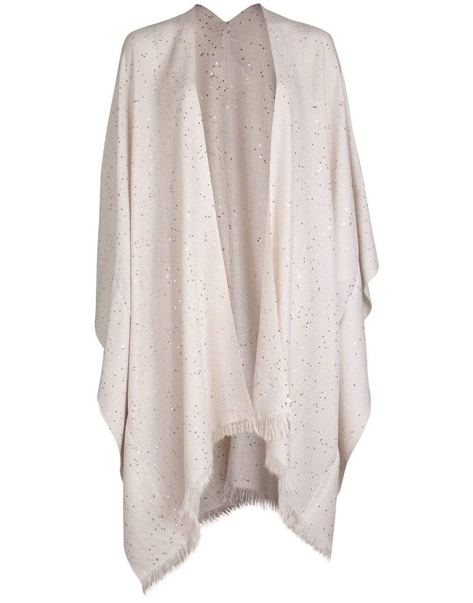 BRUNELLO CUCINELLI-Cashmere and Silk Poncho - Oyster-OYSTER