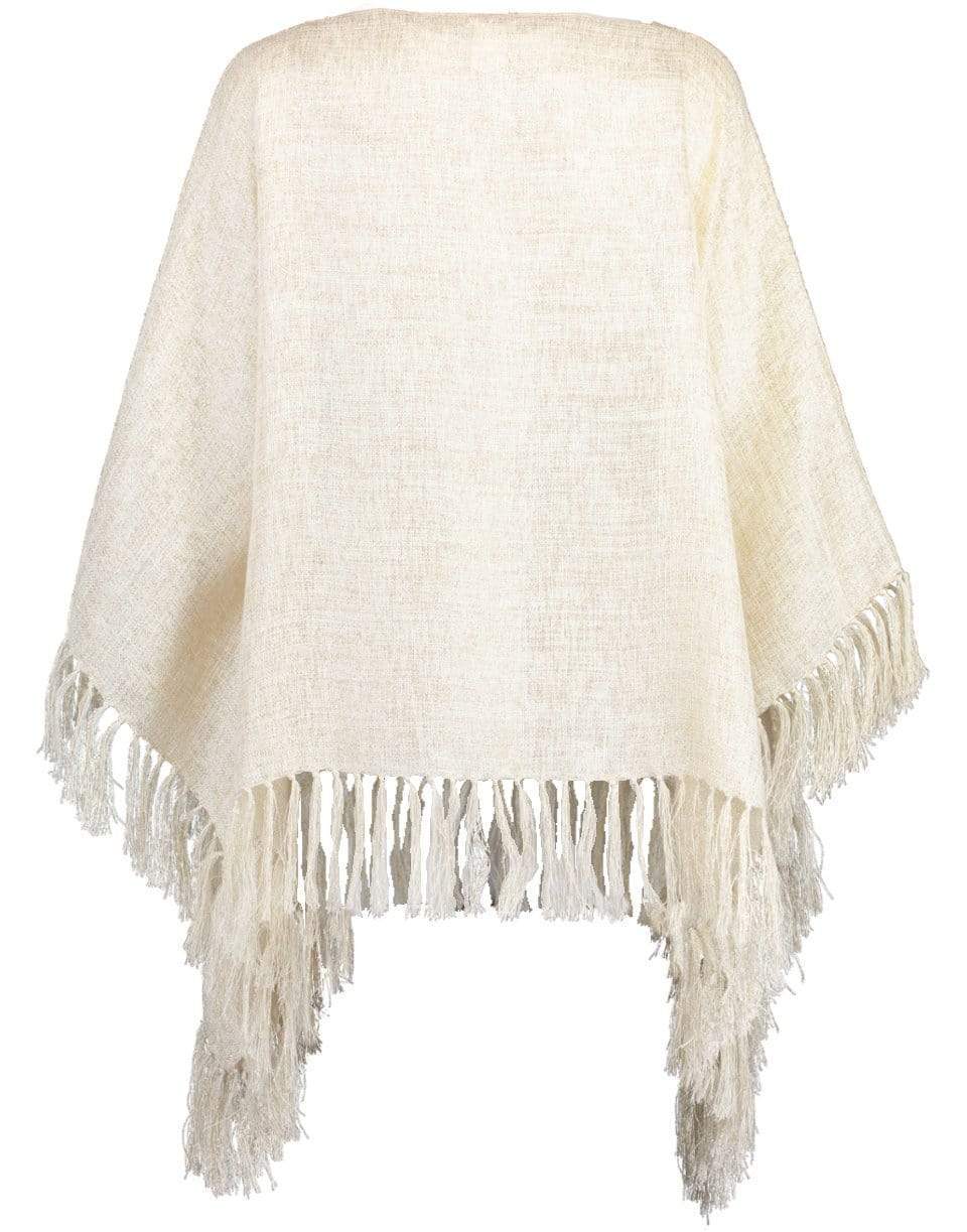 BRUNELLO CUCINELLI-Metallic Fine Knit Poncho-PLATINO