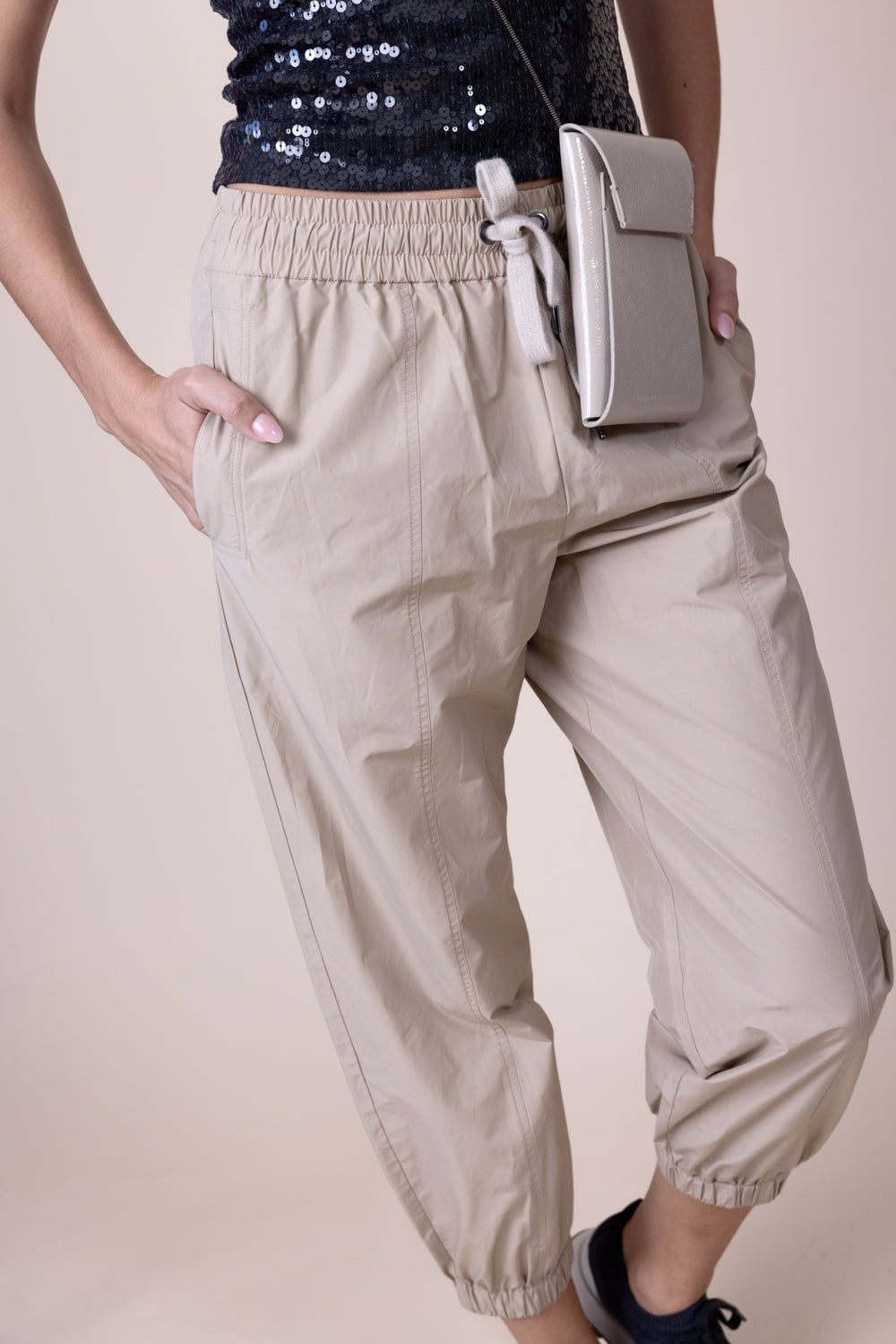 BRUNELLO CUCINELLI-Pull On Jogger Pant-BEIGE