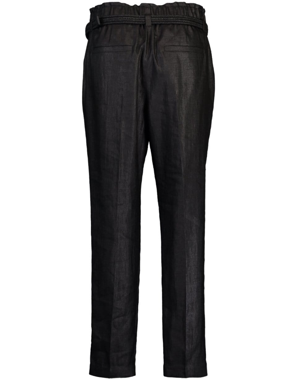 BRUNELLO CUCINELLI-Coated Linen Pull On Pant-