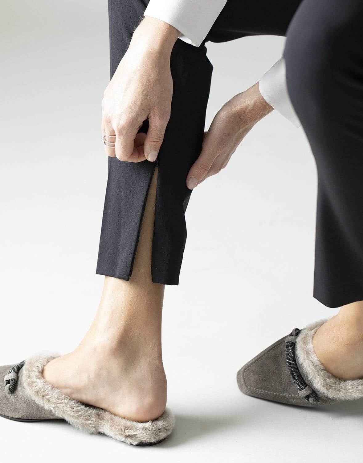 BRUNELLO CUCINELLI-Tropical Wool Zip Trouser-