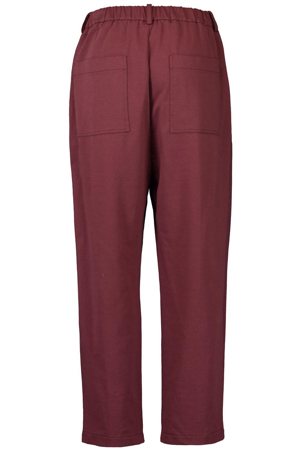 Lightweight Cropped Trousers-BORDEAUX-XS-CLOTHINGPANTCASUAL-BRUNELLO CUCINELLI
