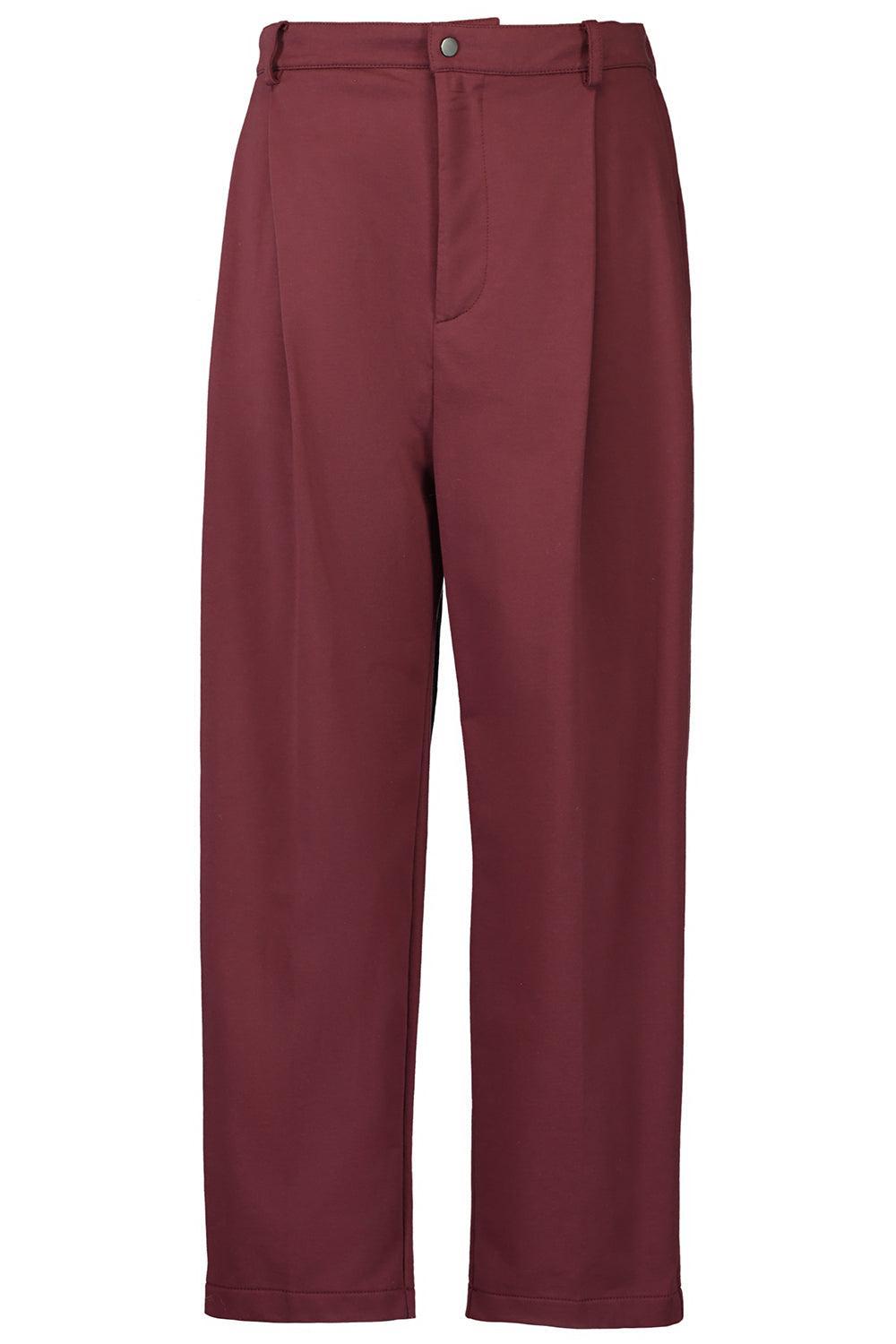 Lightweight Cropped Trousers-BORDEAUX-XS-CLOTHINGPANTCASUAL-BRUNELLO CUCINELLI