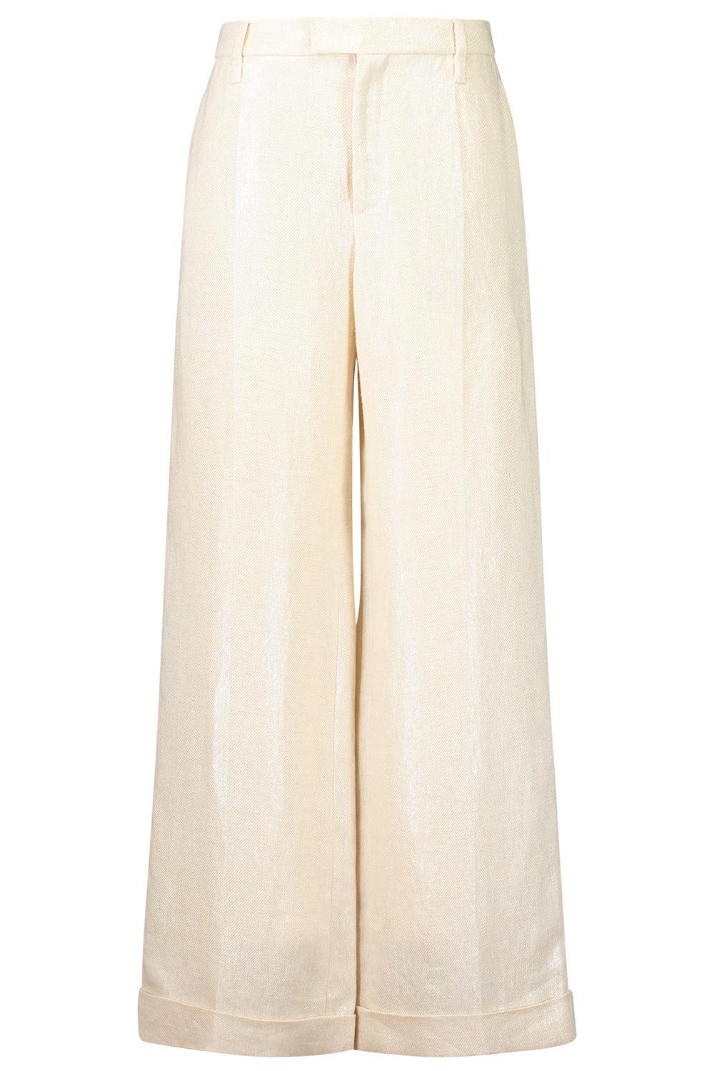 Roll Cuff Trouser-CREAM-38-CLOTHINGPANTCASUAL-BRUNELLO CUCINELLI