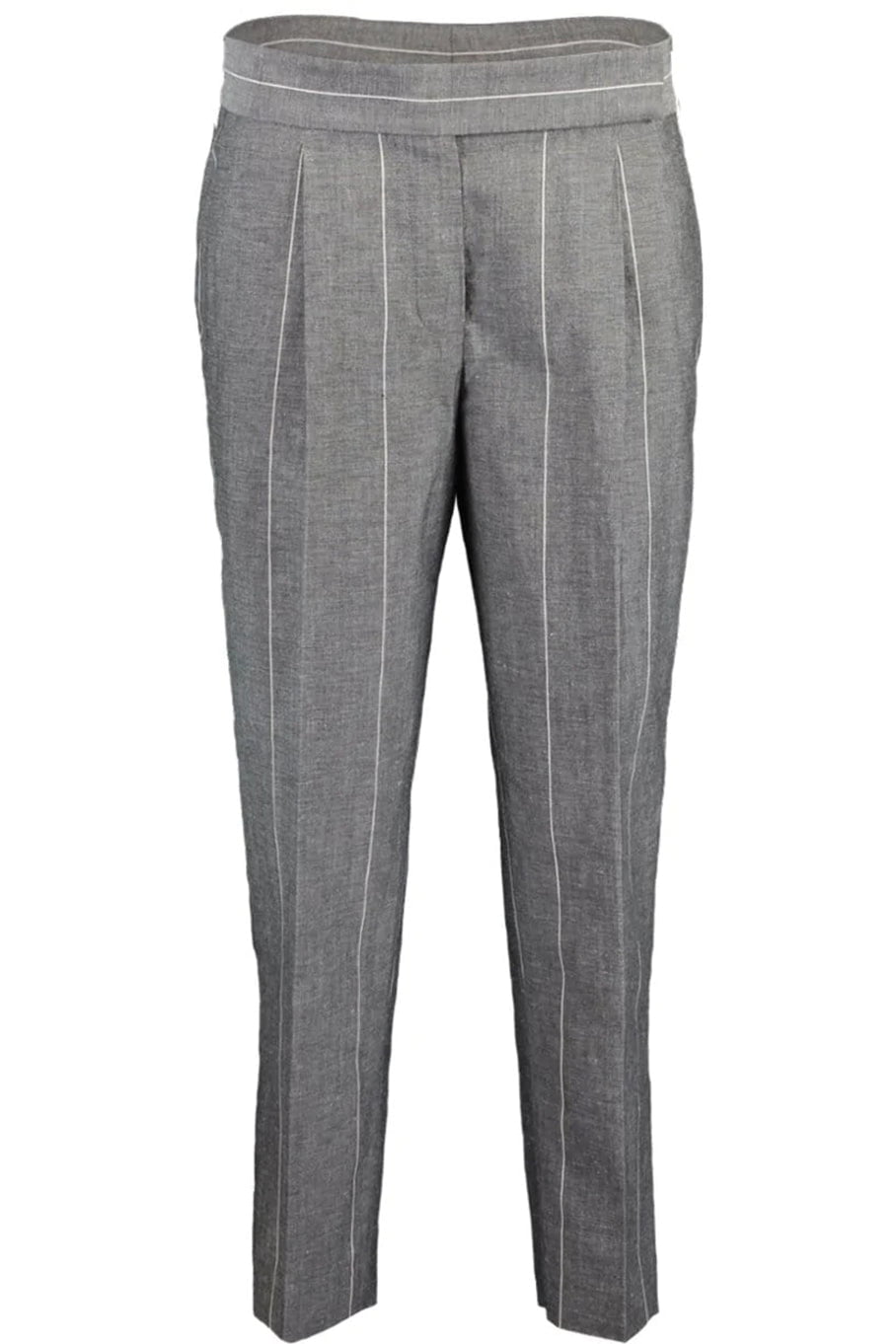 BRUNELLO CUCINELLI-Pinstripe Trouser-GRAY