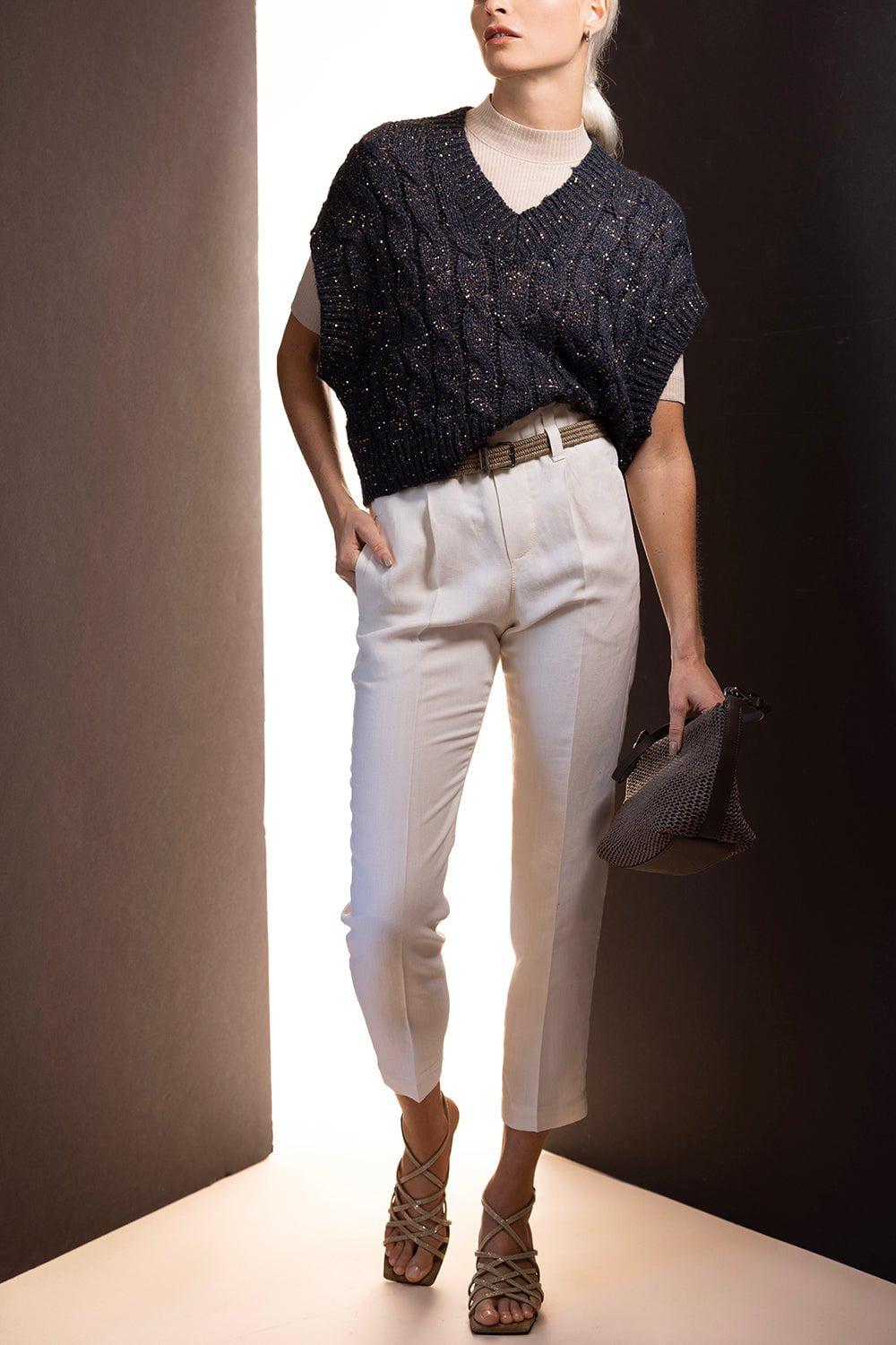BRUNELLO CUCINELLI-Linen Twill Trouser-