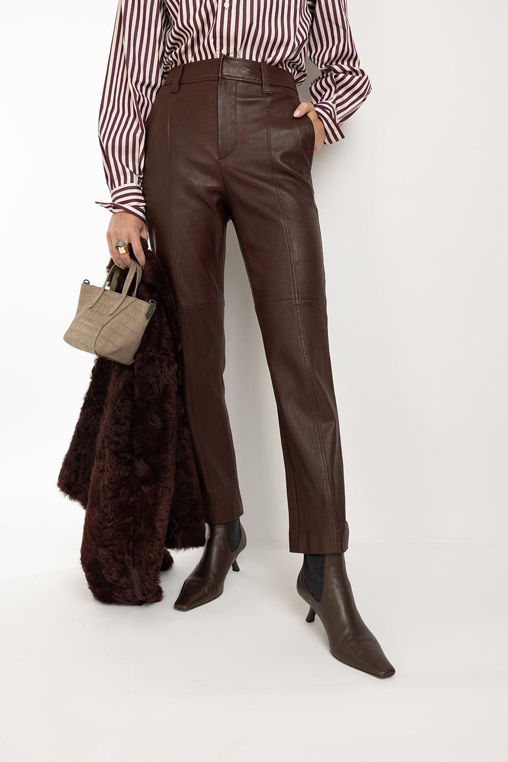 Stretch Crop Pant-BORDEAUX-40-CLOTHINGPANTCROPPED-BRUNELLO CUCINELLI